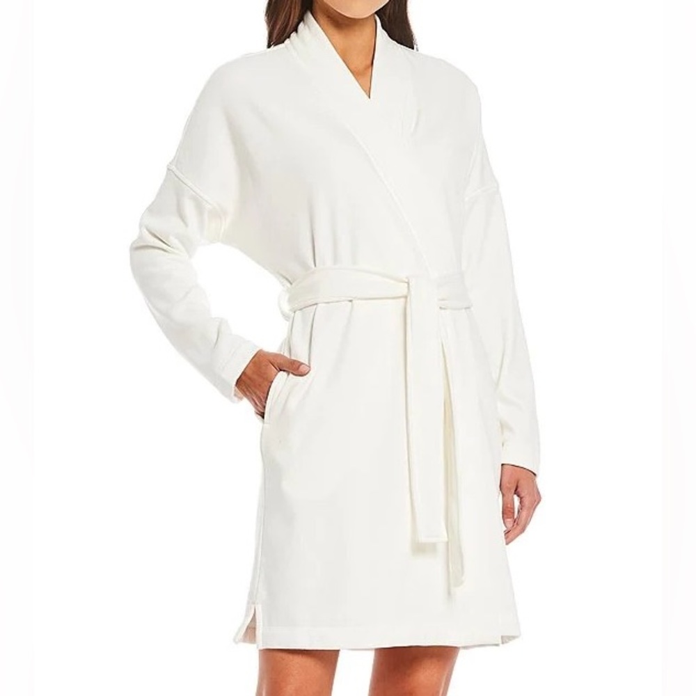 🎉HP🎉New! UGG Double Knit Brushed Fleece Braelyn Il Robe Cream Women's Size XL🤍 - Picture 4 of 16